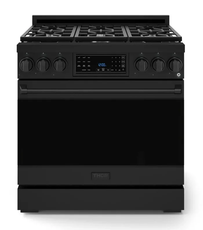 Gordon Ramsay Collection by Thor Kitchen 36″ Freestanding Professional Gas Range with Tilt Panel Touch Control – RSG36B|Cuisinière à gaz amovible de style professionnel collection Gordon Ramsay de Thor Kitchen de 36 po – RSG36B