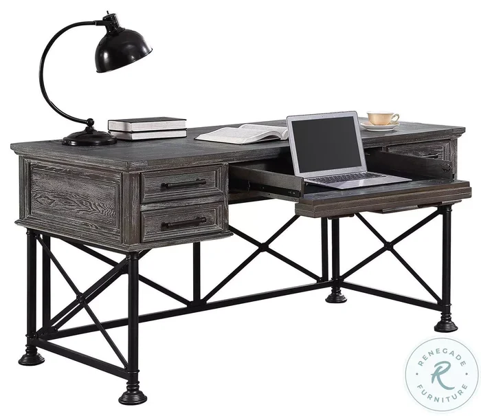 Gramercy Park Vintage Burnished Smoke Writing Desk