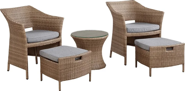 Gressom Brown 5 Pc Outdoor Seating Set