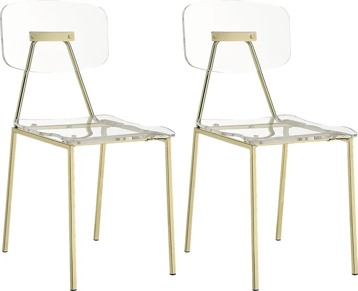 Hamdin I Clear Side Chair, Set of 2