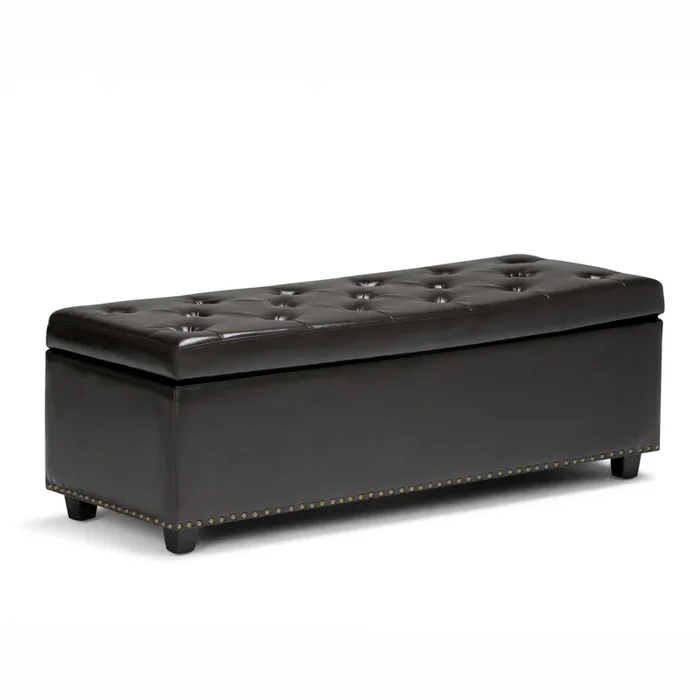 Hamilton – Storage Ottoman – Coffee Brown