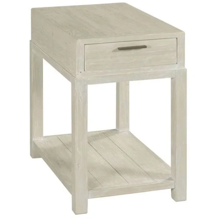 Hammary Reclamation Place White Sand Chairside Table