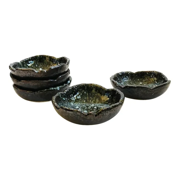 Handmade Pottery Sauce Bowls – Set of 5