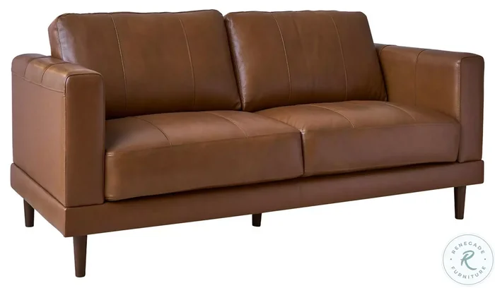 Hanson Fiero Tan Leather Loveseat