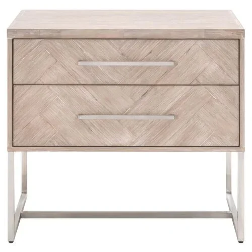 Harlowe Nightstand, Natural Gray