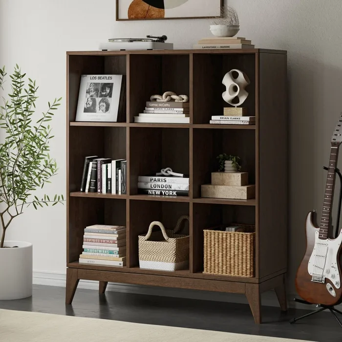 Harper – 9 Cube Storage – Walnut Brown
