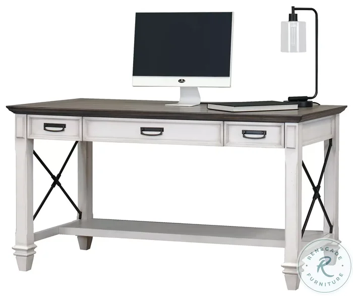 Hartford Antique White And Gray Writing Desk