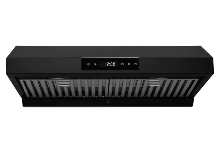 Hauslane 30″ Under Cabinet Matte Black Range Hood – UC-PS18BLK-30|Hotte de cuisinière sous l’armoire Hauslane de 30 po noir mat – UC-PS18BLK-30