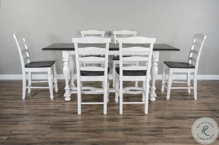 Hearthwood Haven White Carriage House Friendship Extendable Rectangular Dining Room Set