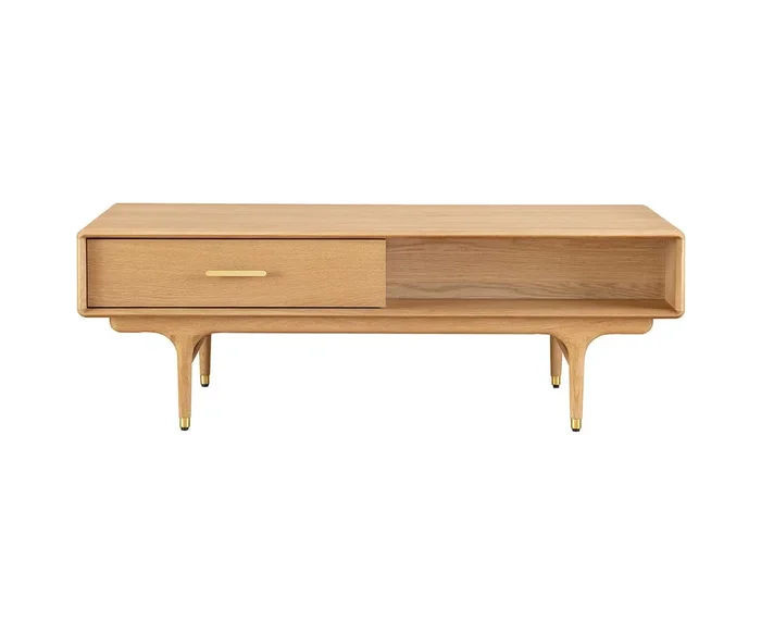 Hendrick Storage Coffee Table II – White Oak