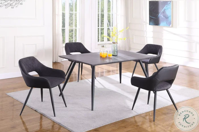 Henriet Dark Gray Dining Room Set