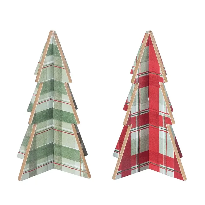 Holiday and Red Plaid Triangle