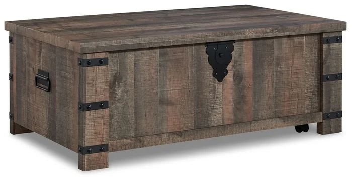 Hollum – Lift Top Cocktail Table – Rustic Brown