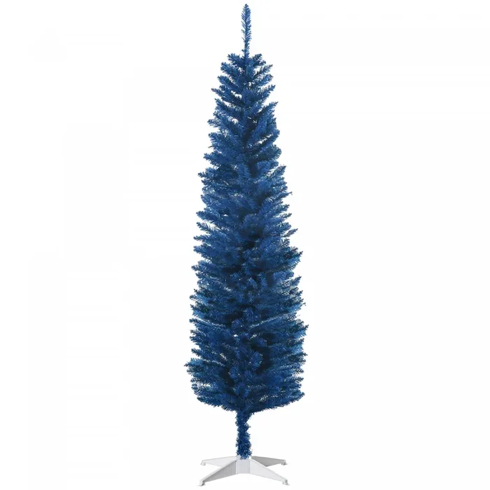 Homcom Pencil Artificial Christmas Tree, Pencil Xmas Tree, Deep Blue|Homcom Sapin De Noel Artificiel Fin 6pi, Bleu Profond