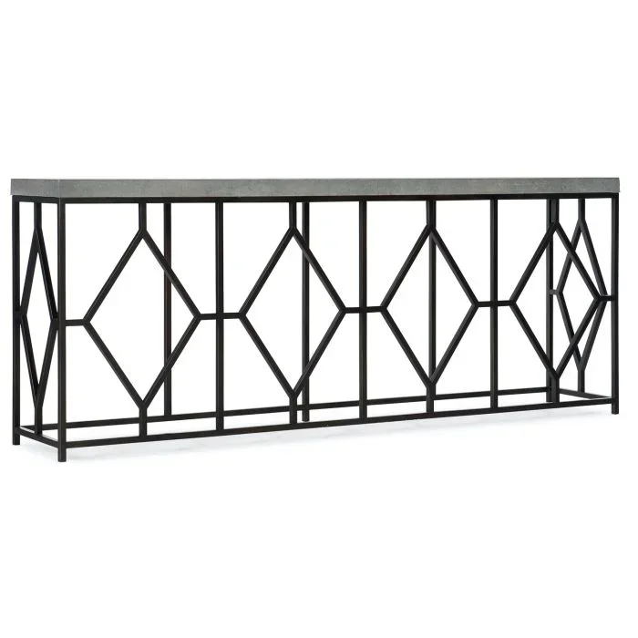 Hooker Furniture Ciao Bella Metal & Faux Concrete Console Table