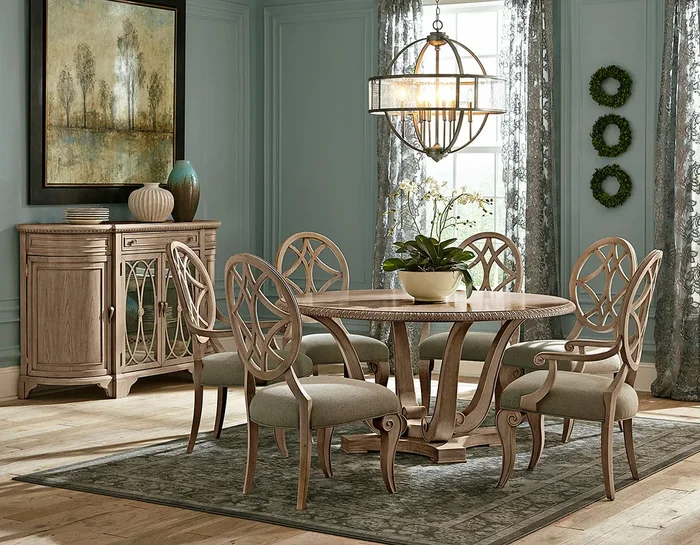 Jasper County Round Dining Room Set (Stately)