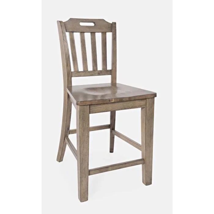 Jofran Prescott Park Handhold Stool Weathered Oak