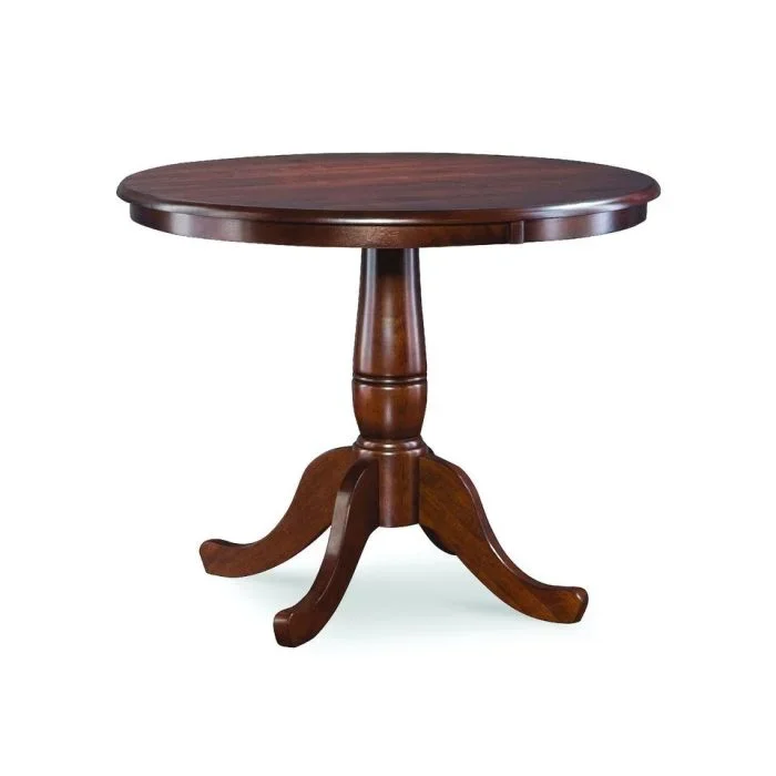 John Thomas Dining Essentials 36 Inch Round Table Top & 30 Inch Traditional Pedestal Base in Espresso