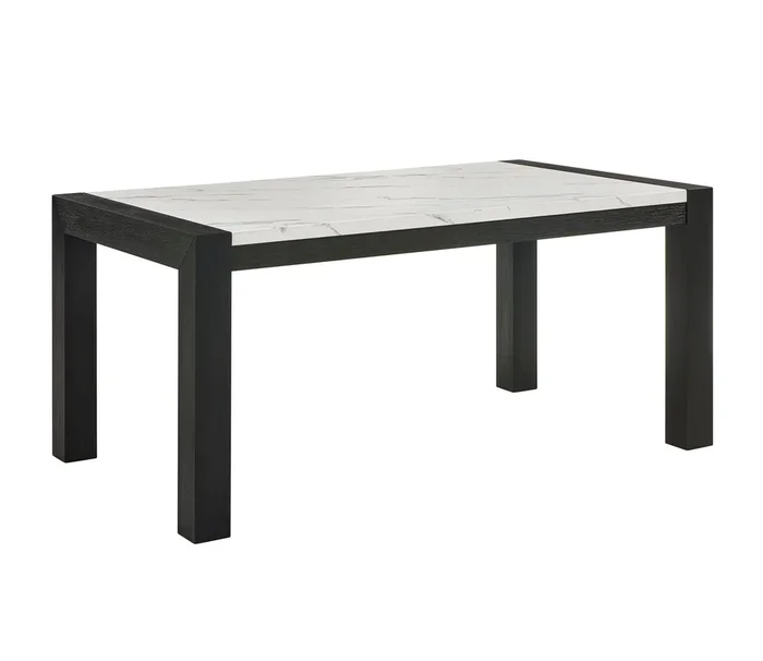 Jules – Faux Marble Dining Table – Charcoal / White