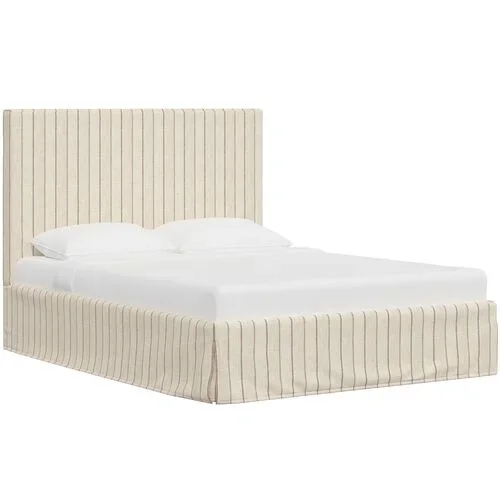 Juliet Slipcover Bed, Pinstripe