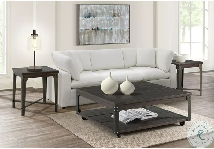 Kahlil Kendyl Dark Espresso Square Occasional Table Set