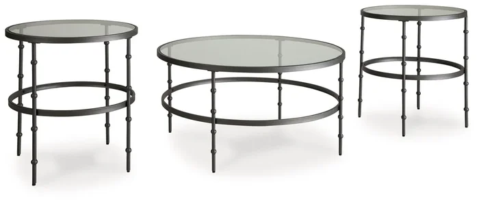 Kellyco – Occasional Table Set (Set of 3) – Gunmetal
