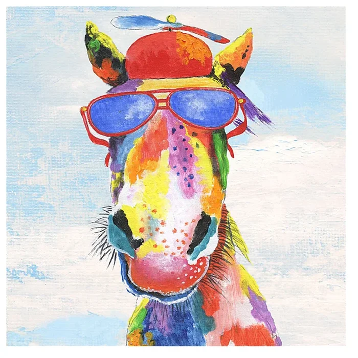 Kids Fun Horse Blue Artwork