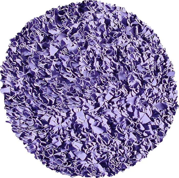 Kids Fuzzy Clouds Purple 4′ Round Rug