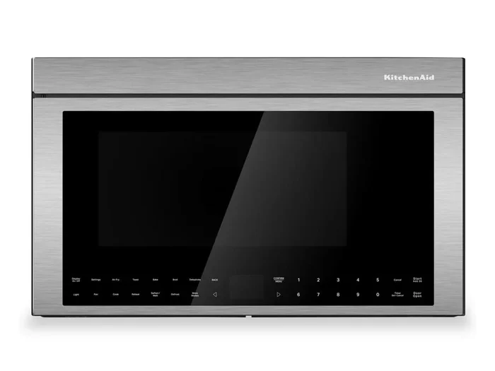 KitchenAid Multifunction Smart Flush Mount Over-the-Range Microwave Oven – Stainless Steel – YKMMF730PPS | Four à micro-ondes à hotte intégrée intelligent multifonctionnel KitchenAid à installation affleurée – acier inoxydable – YKMMF730PPS | YKMMF73S