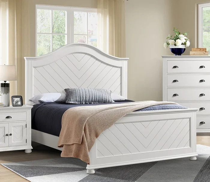 Kona Youth Panel Bed (White)