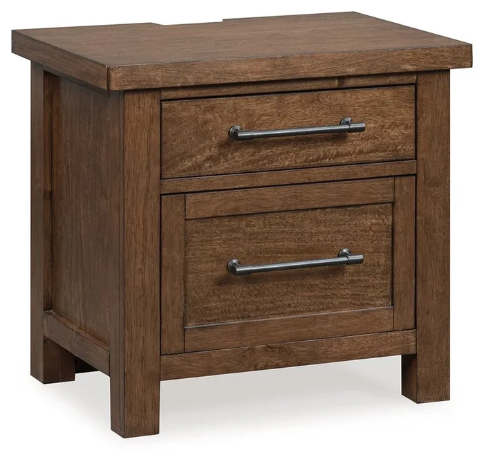 Kristiland – Two Drawer Night Stand – Warm Brown