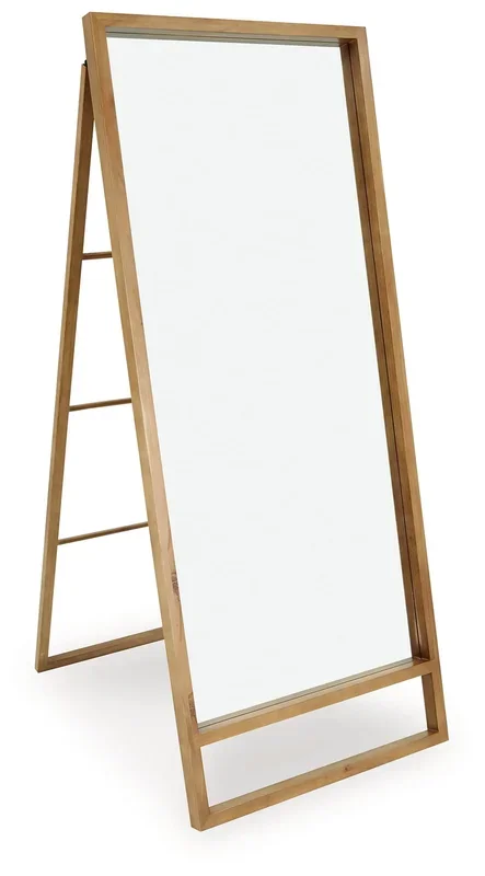 Ladder Style Wood Floor Mirror
