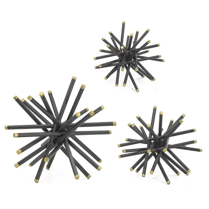 Large Iron Rod Black Statuaries