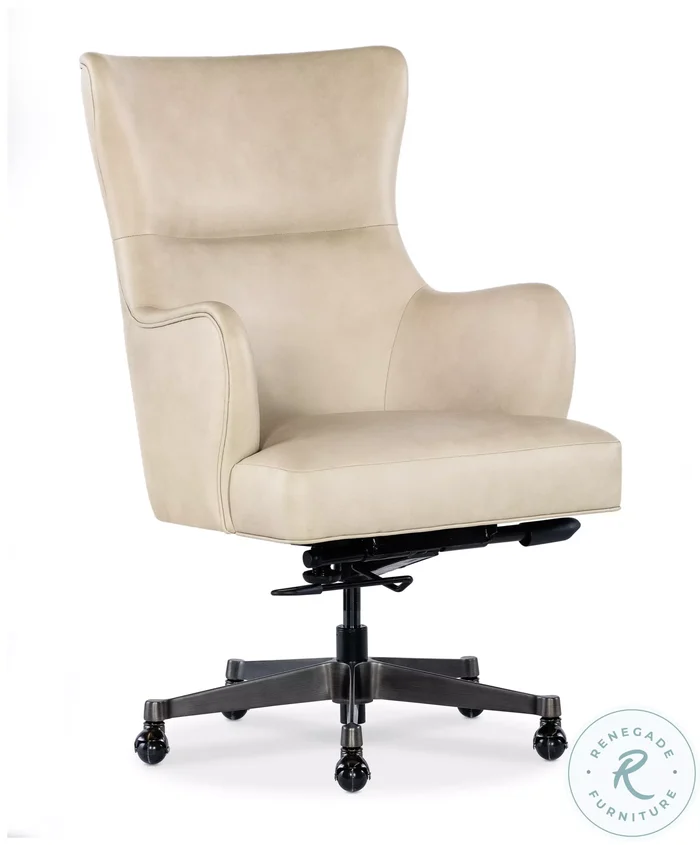 Lazzaro Beige Leather Tilt Swivel Executive Chair