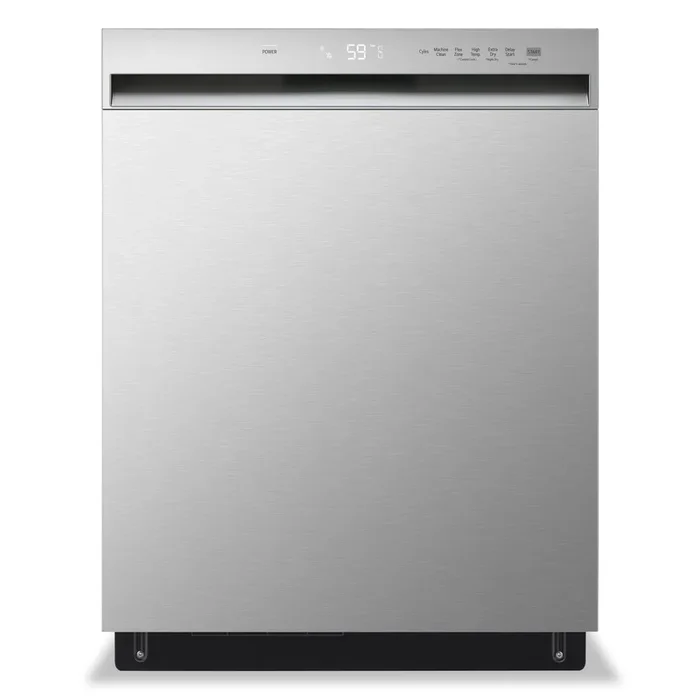 LG 24″ 50 dBA Built-In Front-Control Dishwasher with Dynamic Dry – Smudge Proof Stainless Steel – LD… | Lave-vaisselle encastré LG à 50 dBA de 24 po avec commandes à l’avant et système Dynamic DryMC – aci…