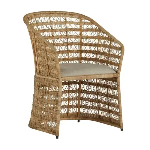 Libby Dining Chair, Natural Rattan
