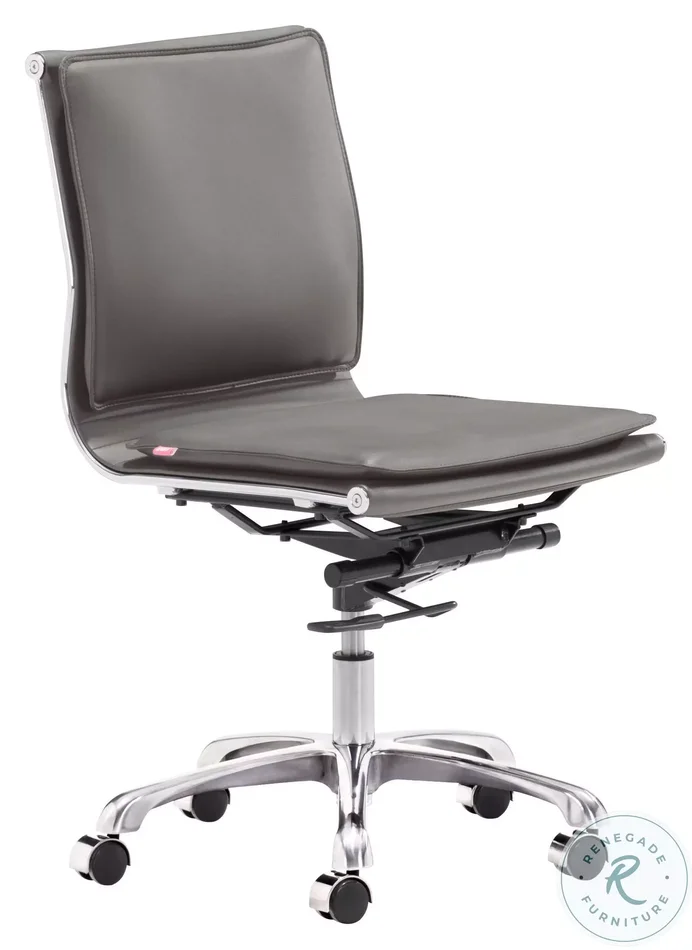 Lider Plus Gray Armless Office Chair