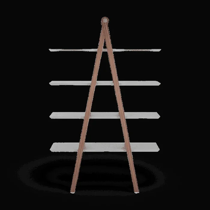 Logan Bookshelf Walnut and Gray