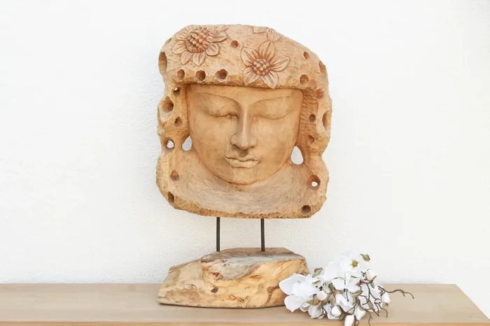 Lovely Carved Oversized Teak Buddha (Trade)