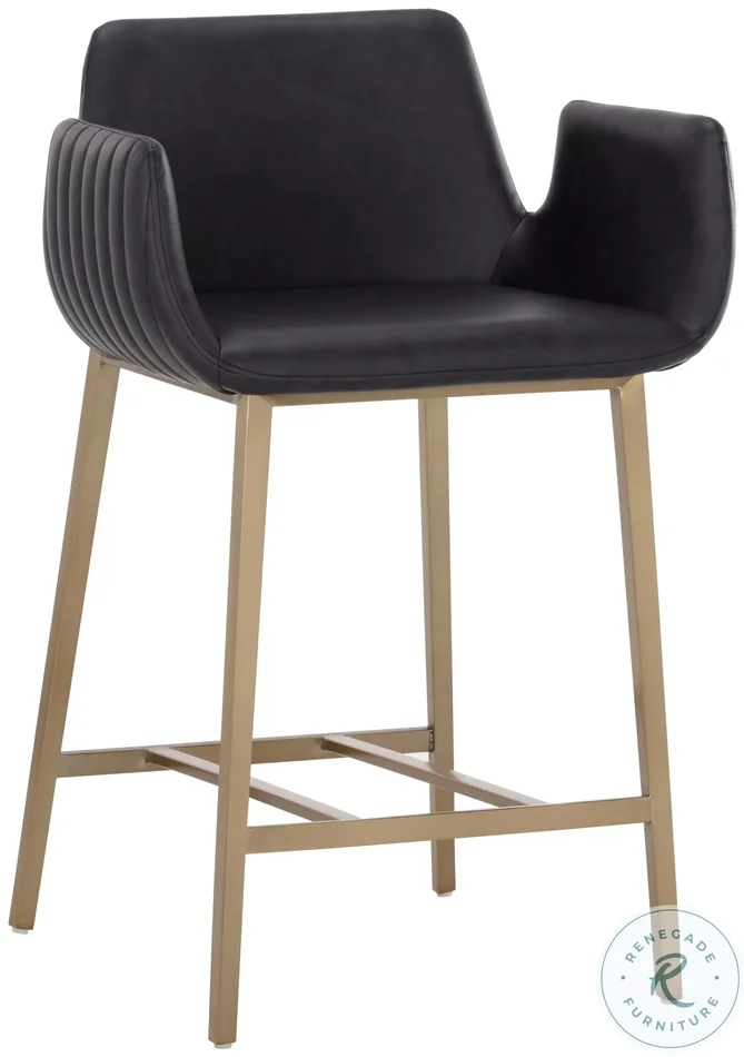 Lucano Bravo Black Counter Height Stool