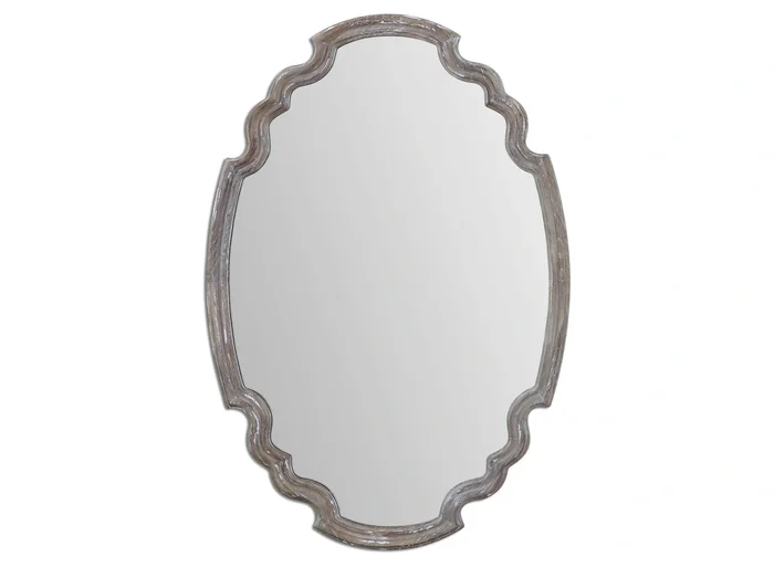 Ludovica Aged Wood Wall Mirror