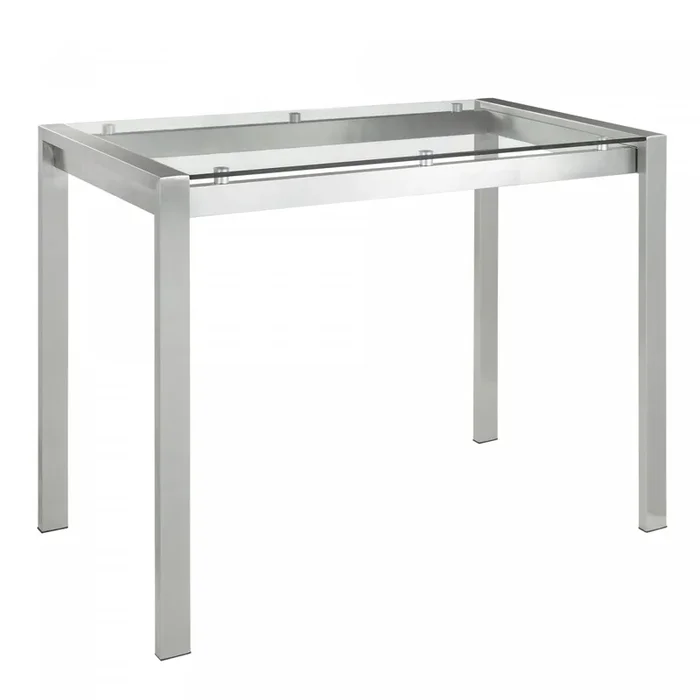LumiSource Fuji Glass Contemporary Counter-Height Dining Table|Table de salle à manger contemporaine Fuji de hauteur comptoir en verre