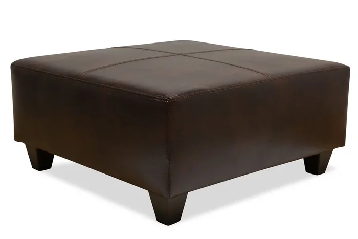 Made in Canada Addison 37″ Leather-Look Ottoman – Brown | Pouf Addison de 37 po fabriqué au Canada d’apparence cuir – brun