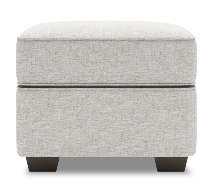 Made in Canada Customizable Sofa Lab Roll 24″ Chenille Fabric Ottoman – Luxury Silver | Pouf Roll de Sofa Lab de 24 po fabriqué au Canada en tissu de chenille – argenté Luxury Silver | RO802793
