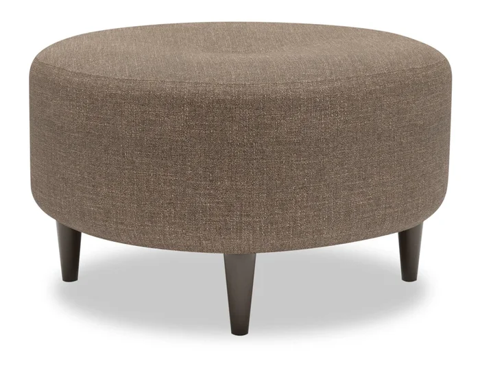Made in Canada Customizable Sofa Lab The Curve 31″ Linen-Look Fabric Ottoman – Luna Parline Brown | Pouf The Curve de Sofa Lab de 31 po fabriqué au Canada en tissu d’apparence lin – brun Luna Parline | CURV2591