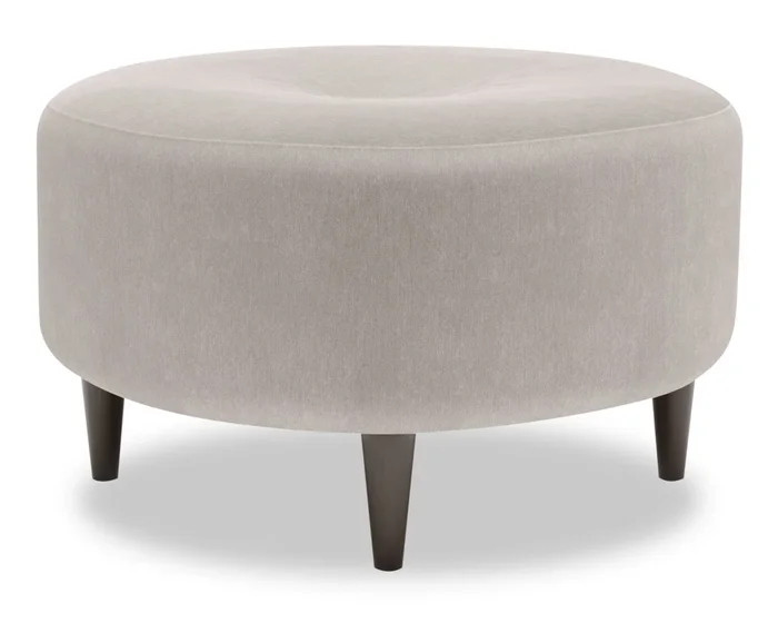 Made in Canada Customizable Sofa Lab The Curve 31″ Linen-Look Fabric Ottoman – Pax Slate Grey | Pouf The Curve de Sofa Lab de 31 po fabriqué au Canada en tissu d’apparence lin – gris Pax Slate | CURV3049