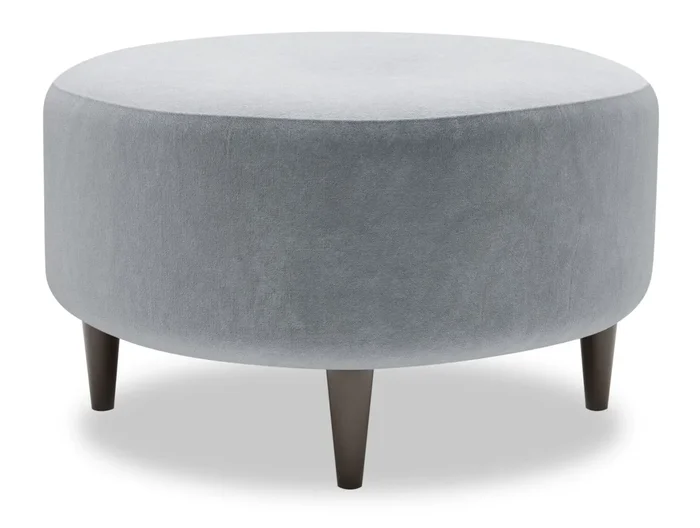 Made in Canada Customizable Sofa Lab The Curve 31″ Velvet Fabric Ottoman – Grey | Pouf The Curve de Sofa Lab de 31 po fabriqué au Canada en tissu de velours – gris | CURV2888