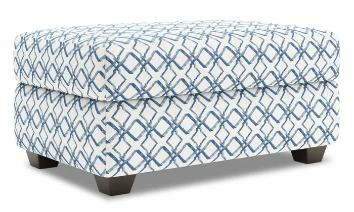 Made in Canada Customizable Sofa Lab The Trunk 39″ Fabric Storage Ottoman – Ocean Multicolour | Pouf de rangement The Trunk de Sofa Lab de 39 po fabriqué au Canada en tissu – Ocean multicolore | TRUN1154