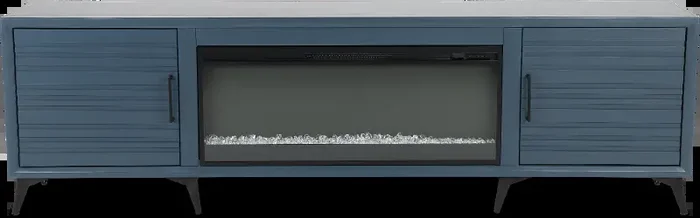 Malibu Blue 95″ Fireplace TV Stand