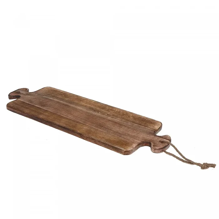 Mango Wood Double Handle Paddle Board Dinnerware|Plateau de service en forme de pagaie en manguier avec deux poignées